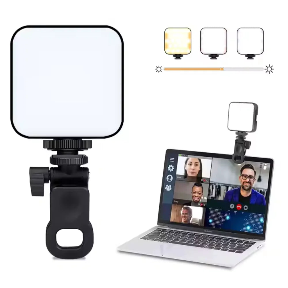 Luz de Selfie LED com 3 Tons + Efeitos Coloridos