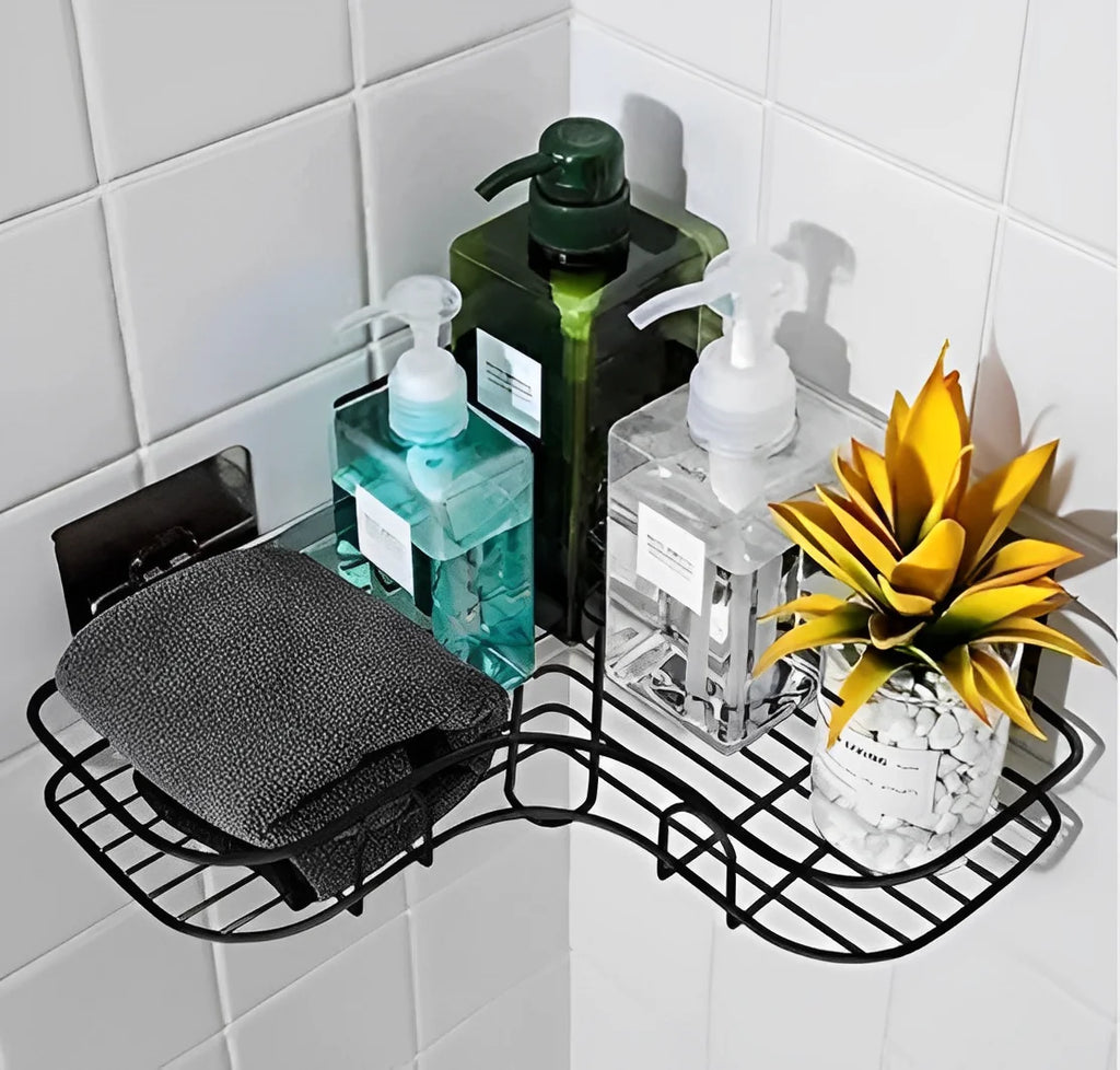 KIT 2 Prateleiras Suporte Com Alto Adesivos Para Parede Banheiro Cozinha lavanderia Shampoo E Sabonete - Nevedie Store
