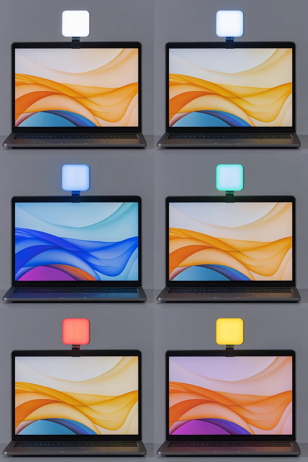 Luz de Selfie LED com 3 Tons + Efeitos Coloridos