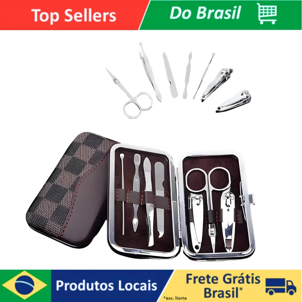 Kit De Cuidados Com As Unhas – Conjunto De Manicure E Pedicure Com Cortador, Tesoura E Pinça