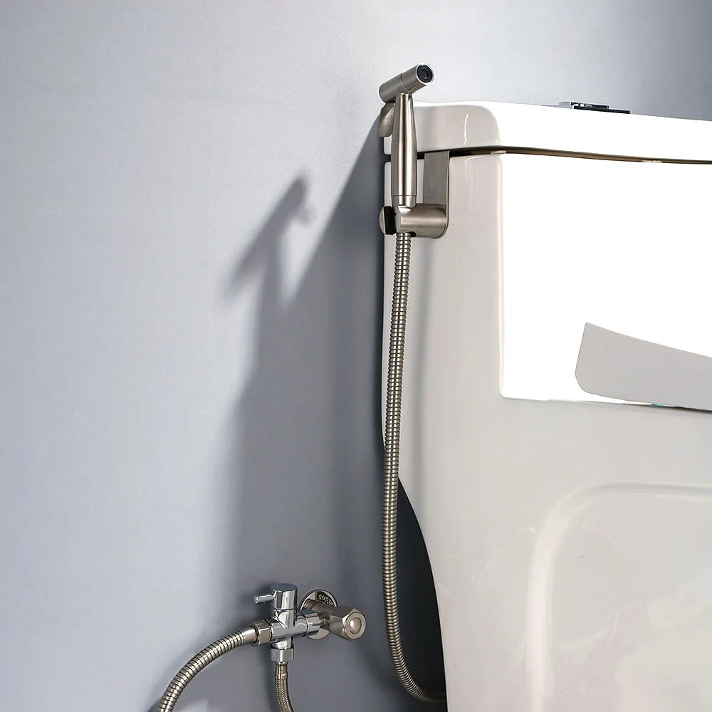 Conjunto de ducha higiênica manual para vaso sanitário, torneira de bidê manual em aço inoxidável