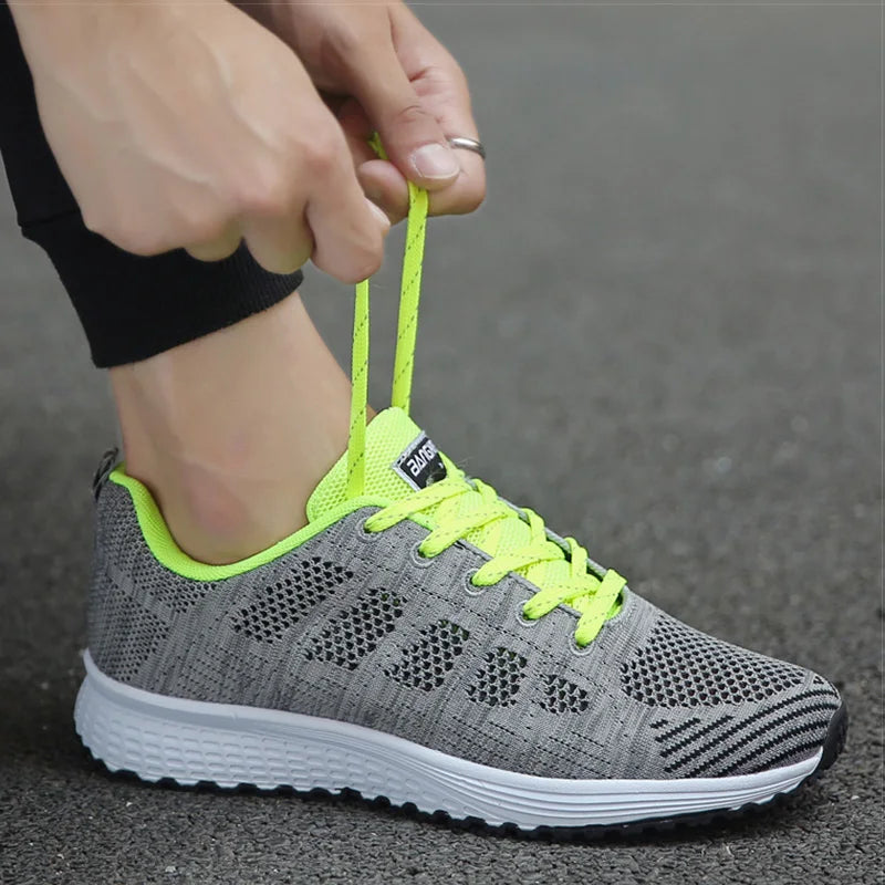 Tenis casual respirável feminino