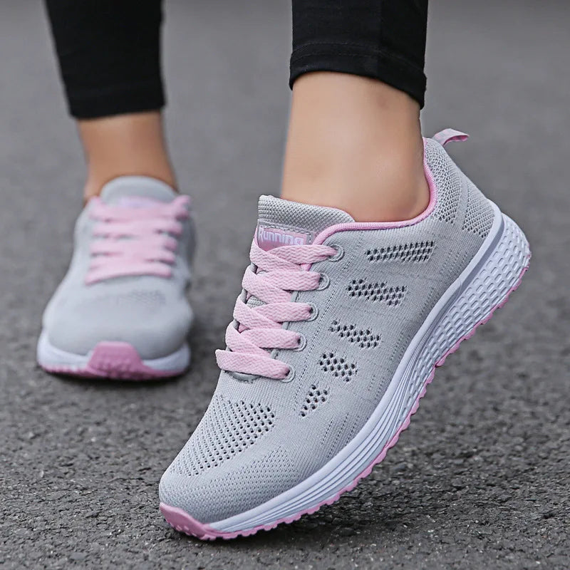 Tenis casual respirável feminino
