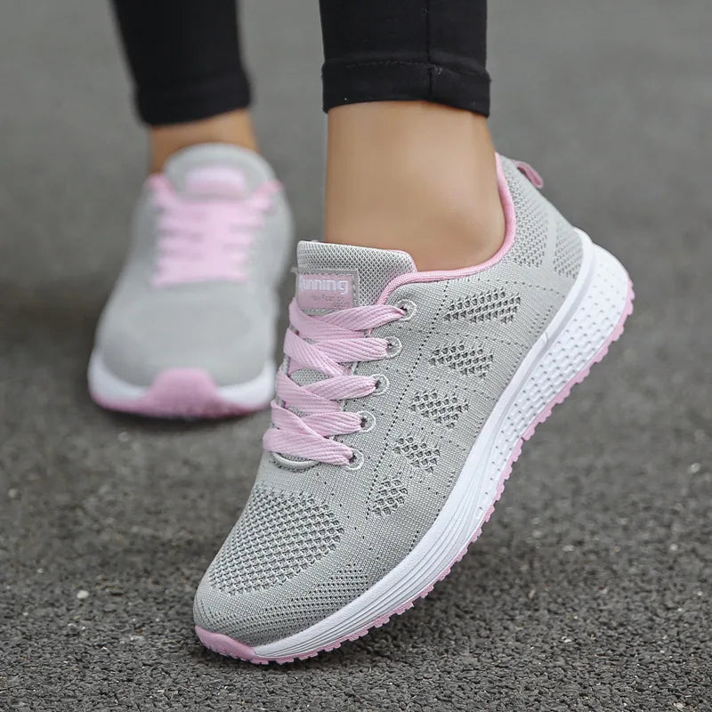 Tenis casual respirável feminino