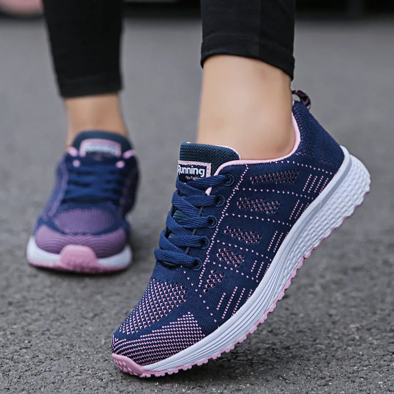 Tenis casual respirável feminino
