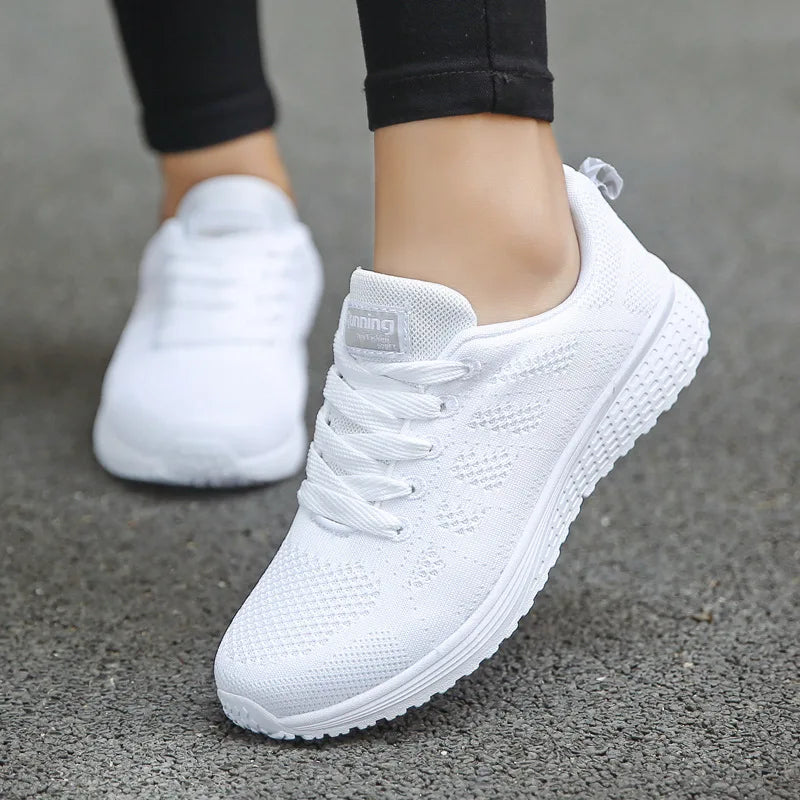Tenis casual respirável feminino