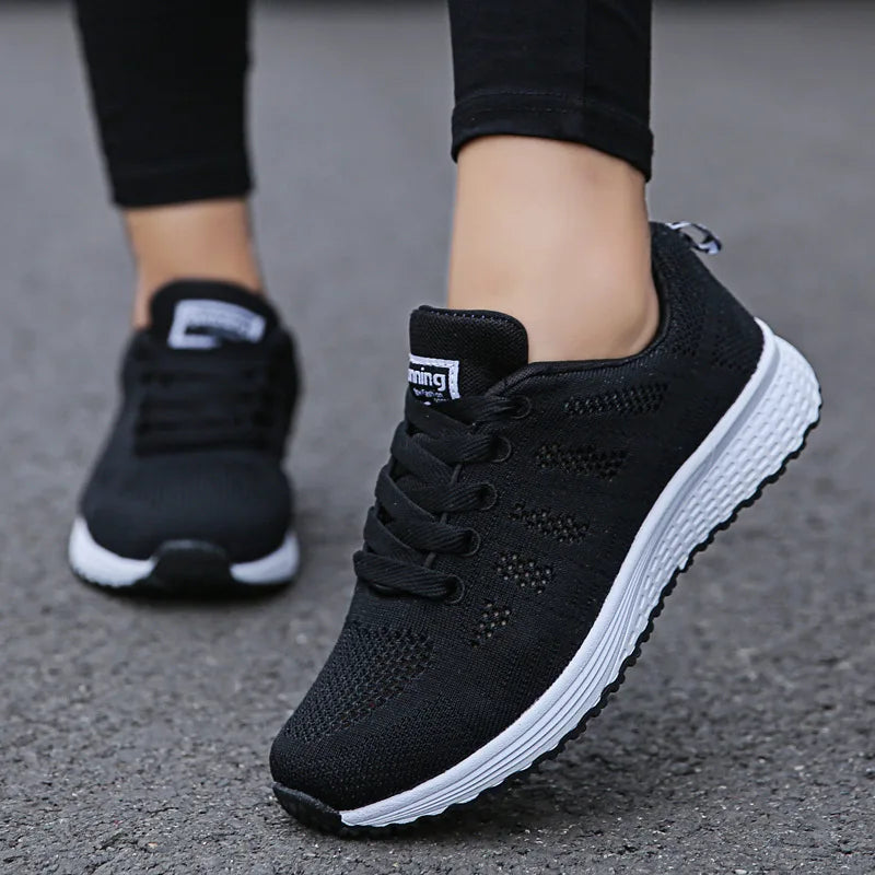 Tenis casual respirável feminino