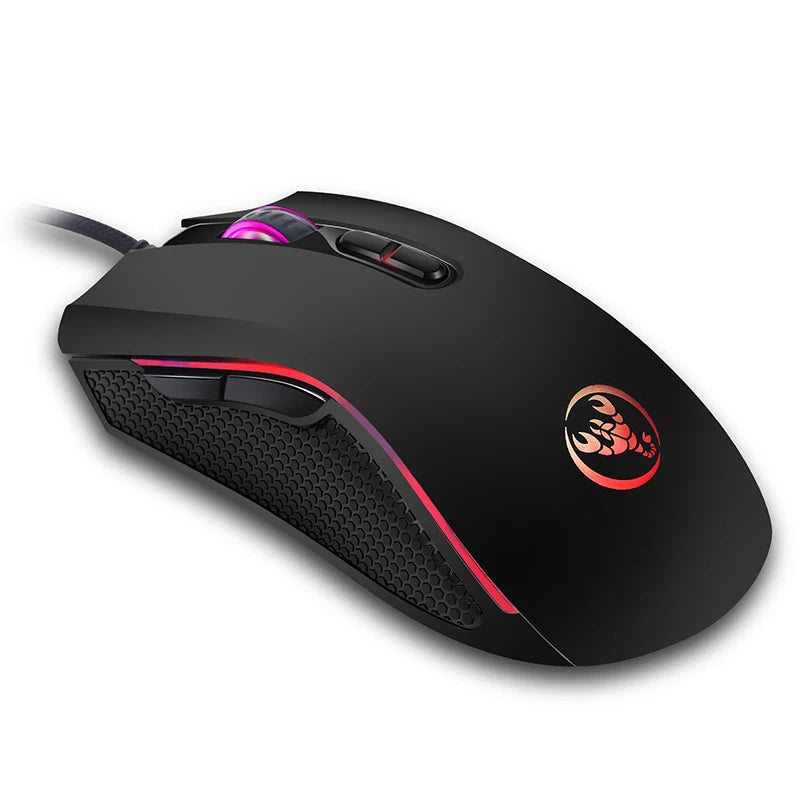 mouse gamer com fio gamer 7 botões 3200dpi led óptico usb