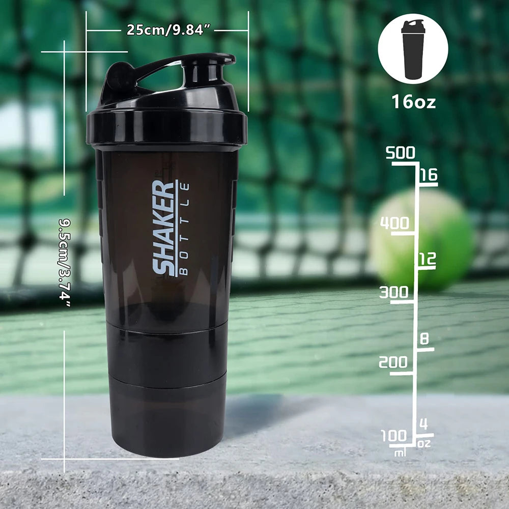 Garrafa De 3 Camadas Shaker Powder sheikeira