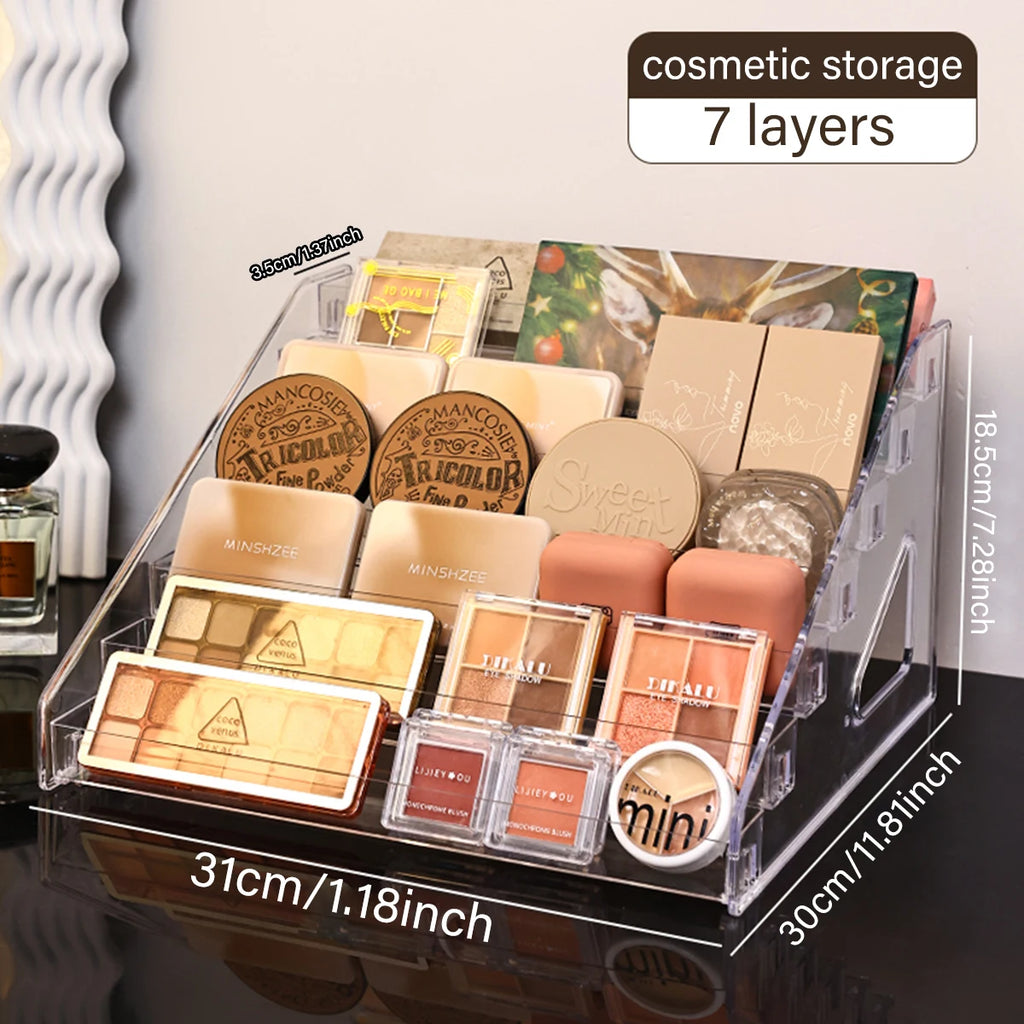 pisou acrílico multi-camada prateleira de exibição de cosméticos