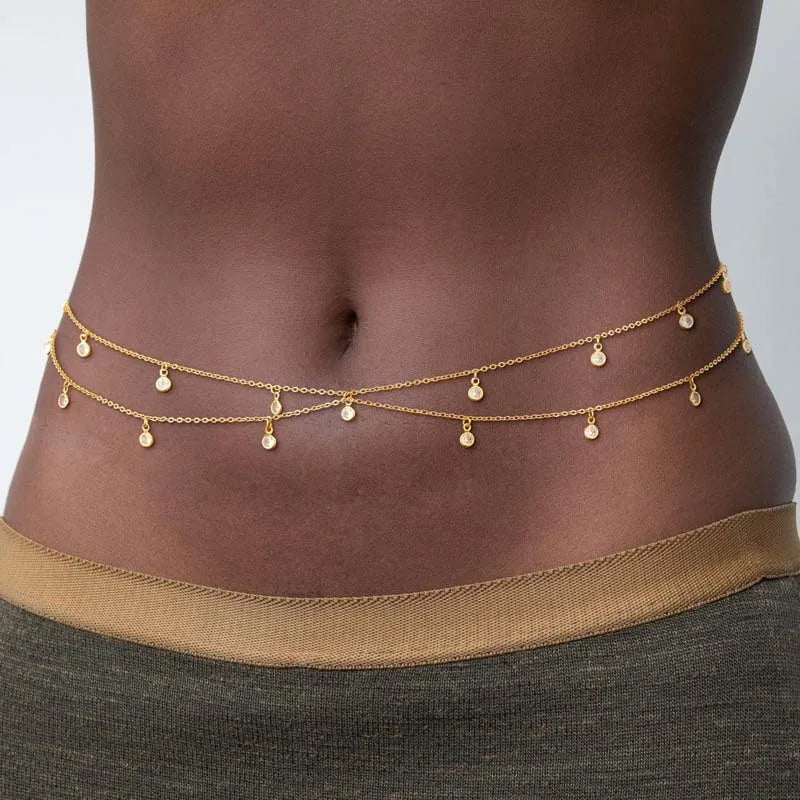 cintura corrente feminina moda cristal