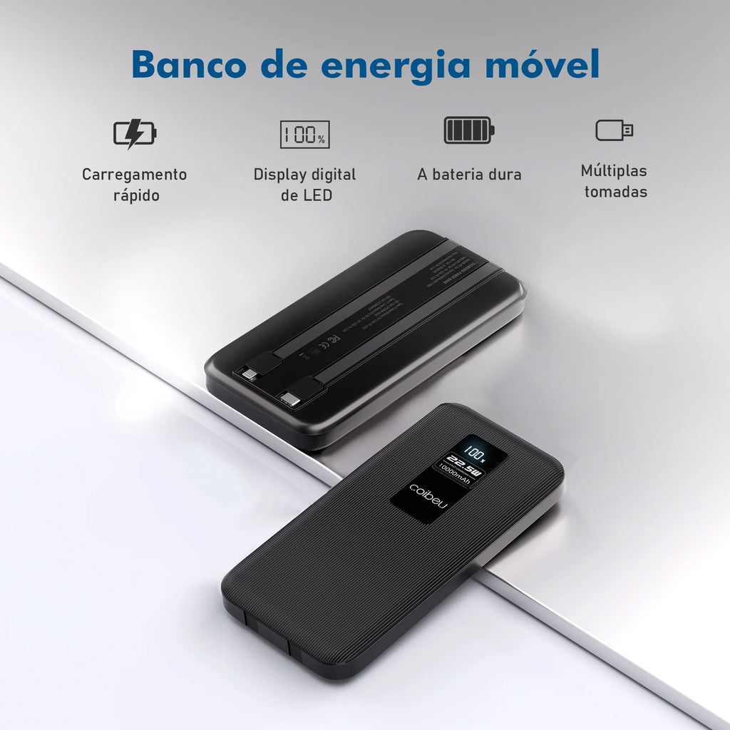 Powerbank， Powerbank 10000mah， Powerbak， Power Bank Portátil， Bateria Portátil， Pilhas Recarregáveis， Coibeu, 23W