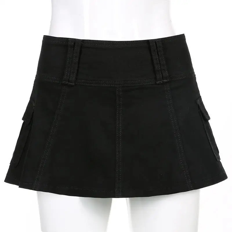 saia branca feminina cintura baixa y2k