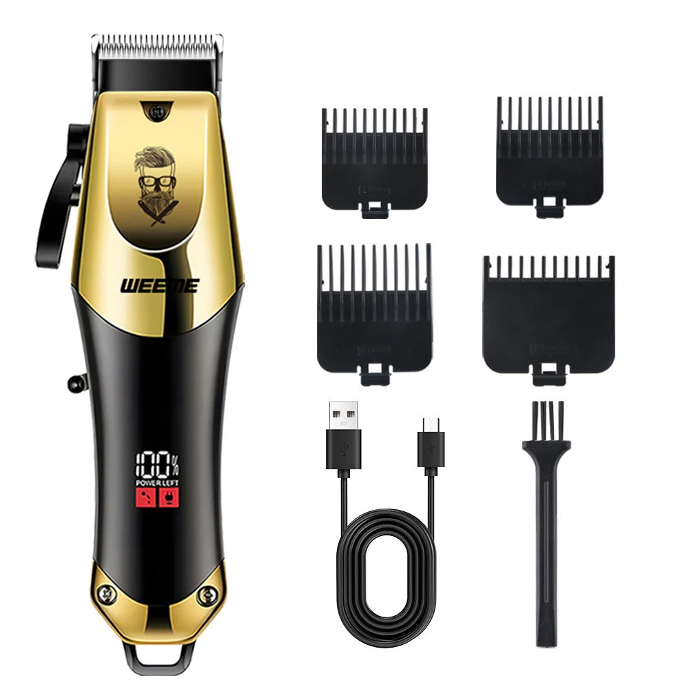 Máquina de cortar cabelo elétrica masculina vintage t9, aparador de barba/máquina de corte de cabelo recarregável com kit aparador de cabelo de nariz, presente para namorado