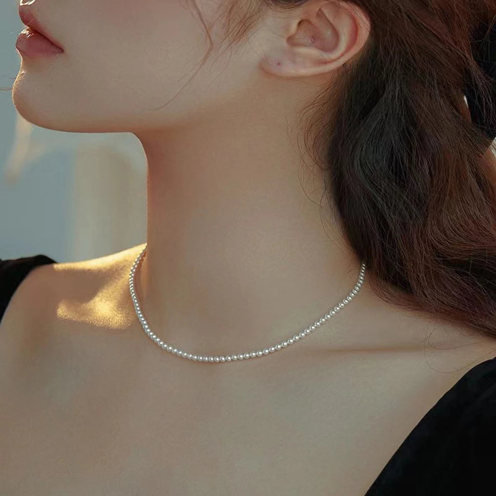 colar vintage elegante jóias branco pérola gargantilha