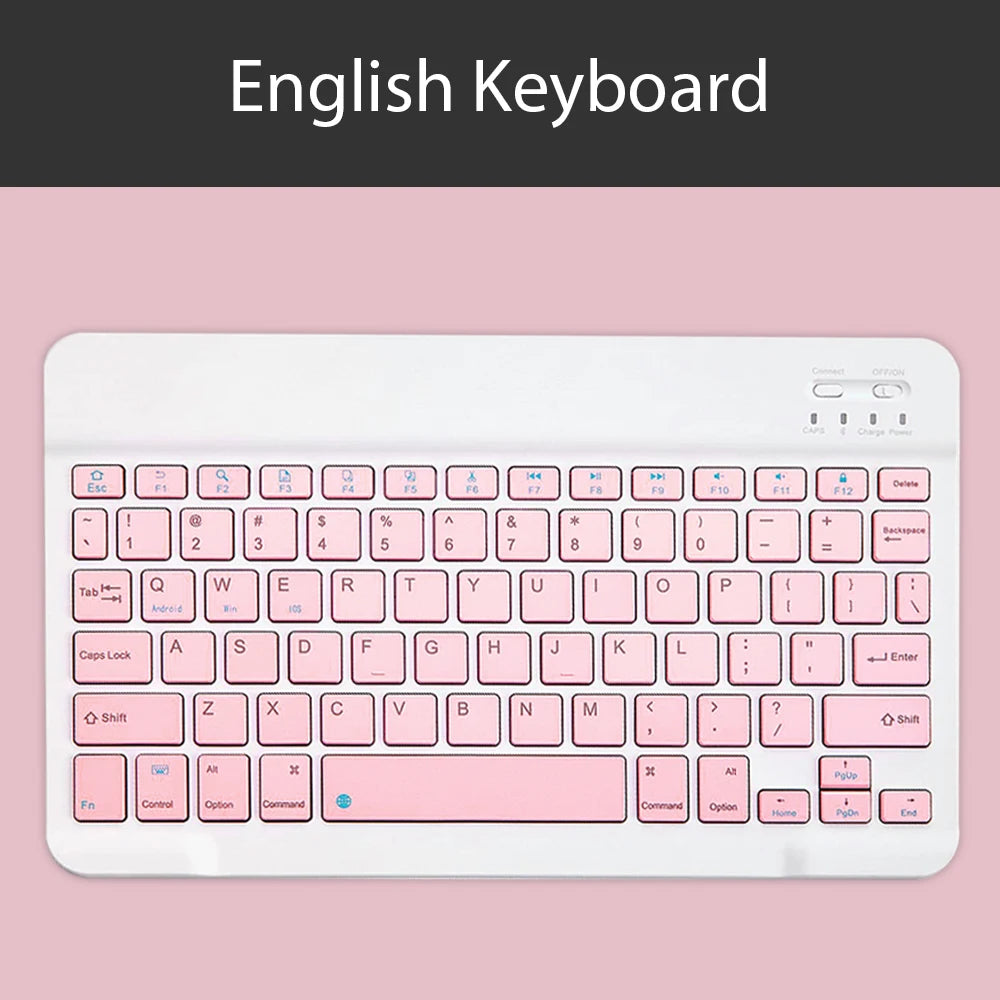 Teclado sem fio rosa e mouse Para ios windows bluetooth