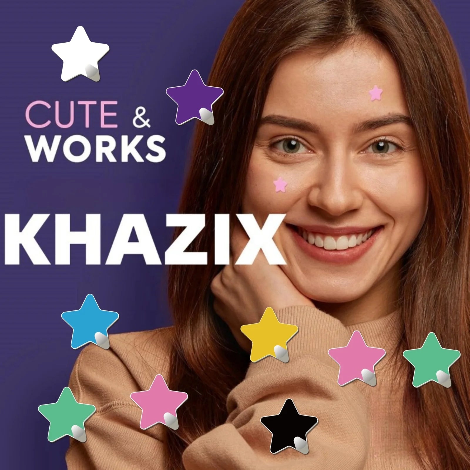 40 peças de remendos de acne estrela multicoloridos adesivos corretivos de acne