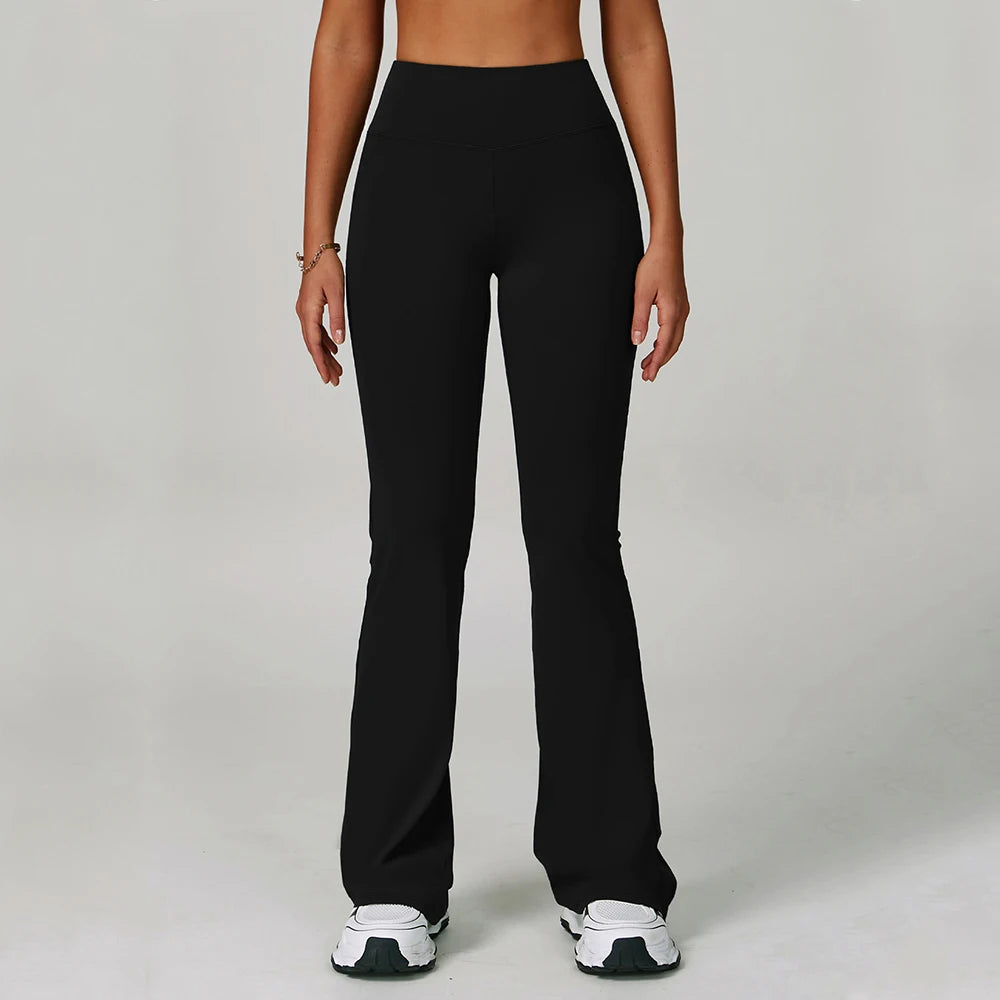 Calças de perna larga mulheres fitness legging