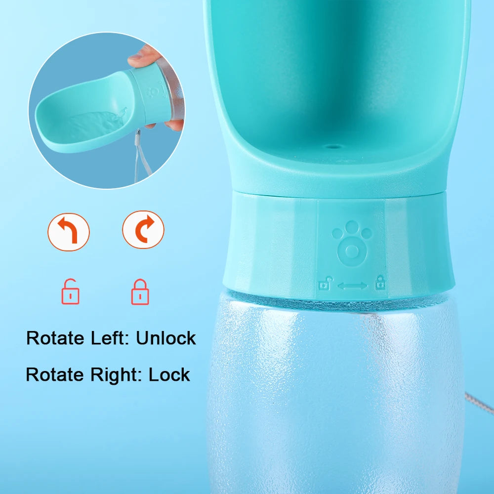 Garrafa de água portátil de 300ml 500ml para cães grandes, tigela de beber para cães pequenos, gatos, viagens, caminhadas, cachorros, dispensador de água para animais de estimação, copo para Labrador