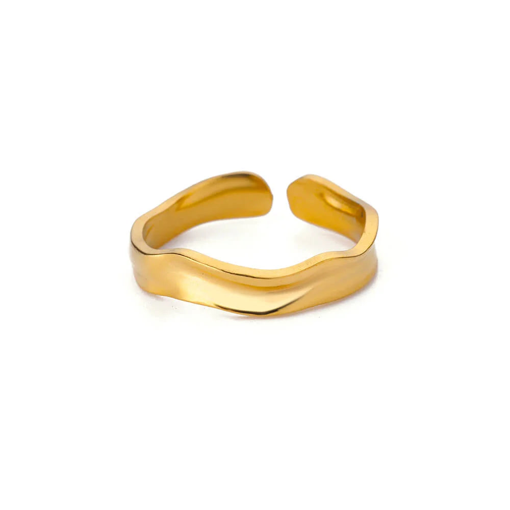 Anéis zircônia de aço inoxidável para mulheres luxo ajustavel