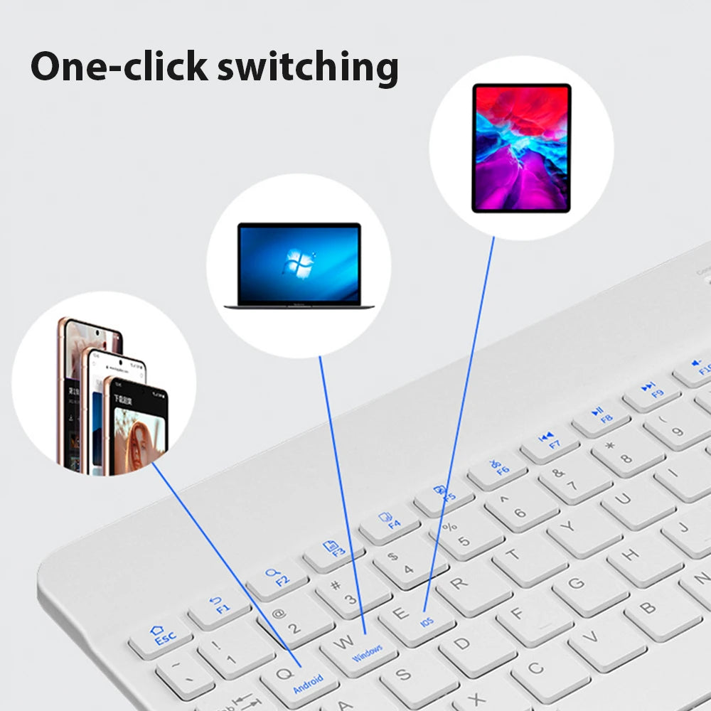 Teclado sem fio rosa e mouse Para ios windows bluetooth