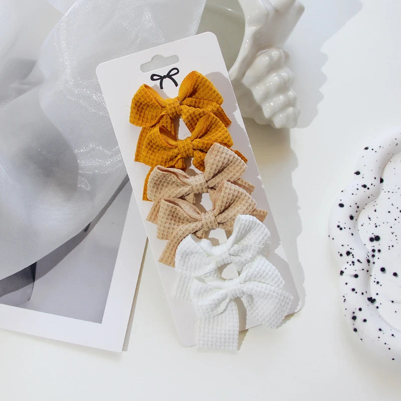 6/10 pçs/set nova fita  bowknot grampos de cabelo para crianças
