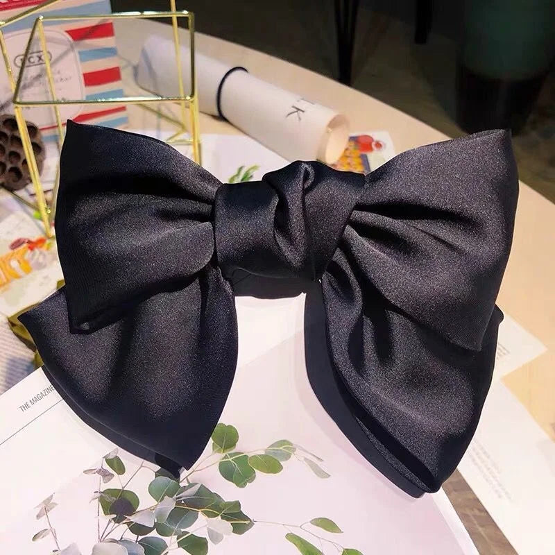 Monocromático Clip de cabelo , Grande Bowknot Presilhas