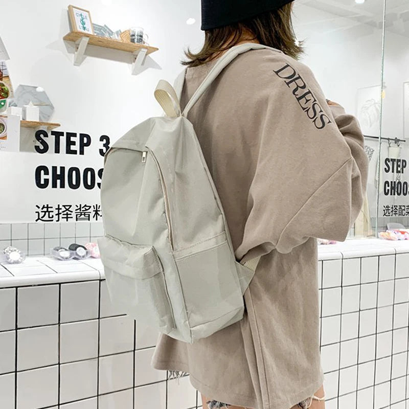 Mochila estudantil de grande capacidade para homens e mulheres