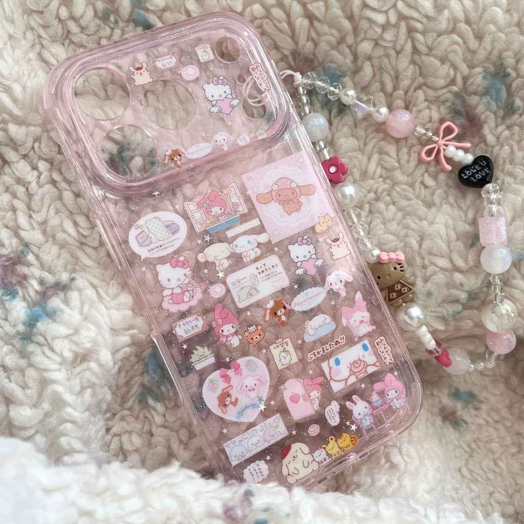 Capinha de celular TPU Antichoque com Corrente para iPhone
