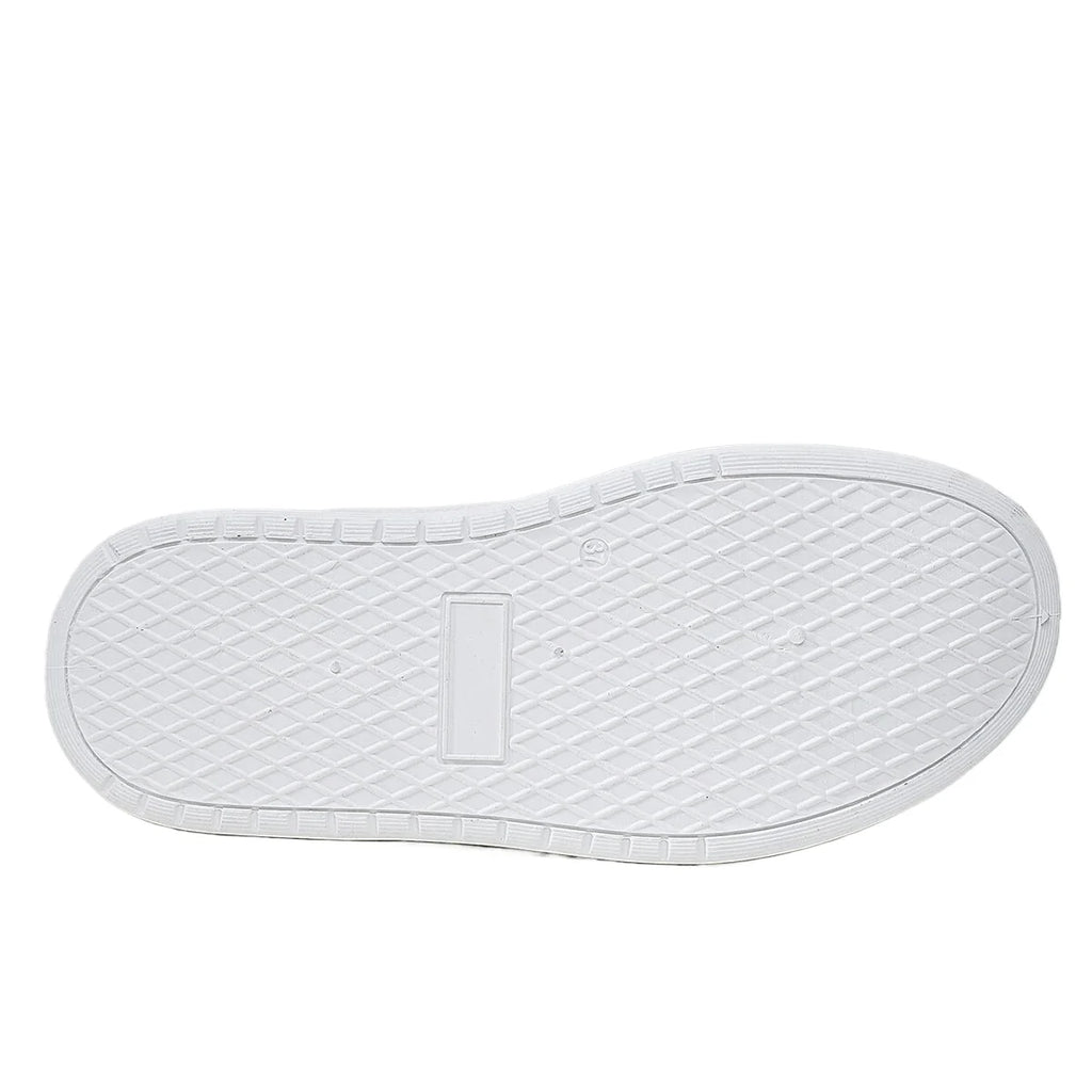 Tenis casual feminino de plataforma, branco, confortável e aumenta a altura em 5cm