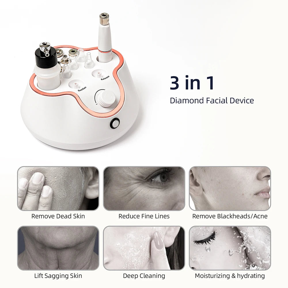 Foreverlily-Diamante Facial Peeling Máquina Uso Doméstico Profissional Microdermoabrasão Nano Spray De Água