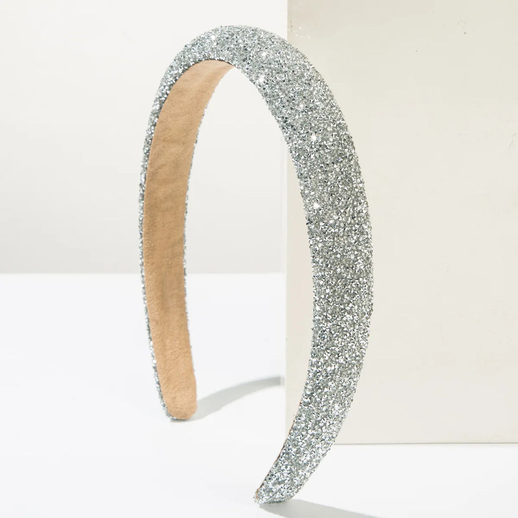 Tiara de cabelo acolchoada com esponja brilhante, acessórios para cabelo adulto