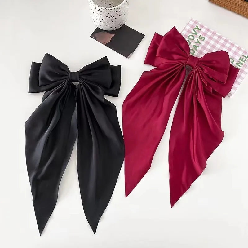 Monocromático Clip de cabelo , Grande Bowknot Presilhas