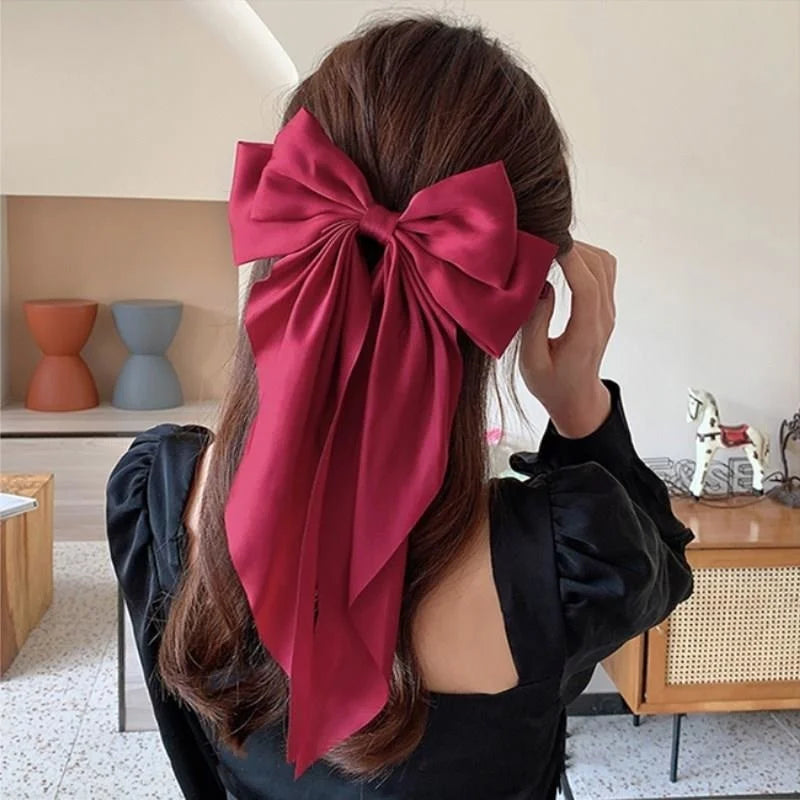 Monocromático Clip de cabelo , Grande Bowknot Presilhas