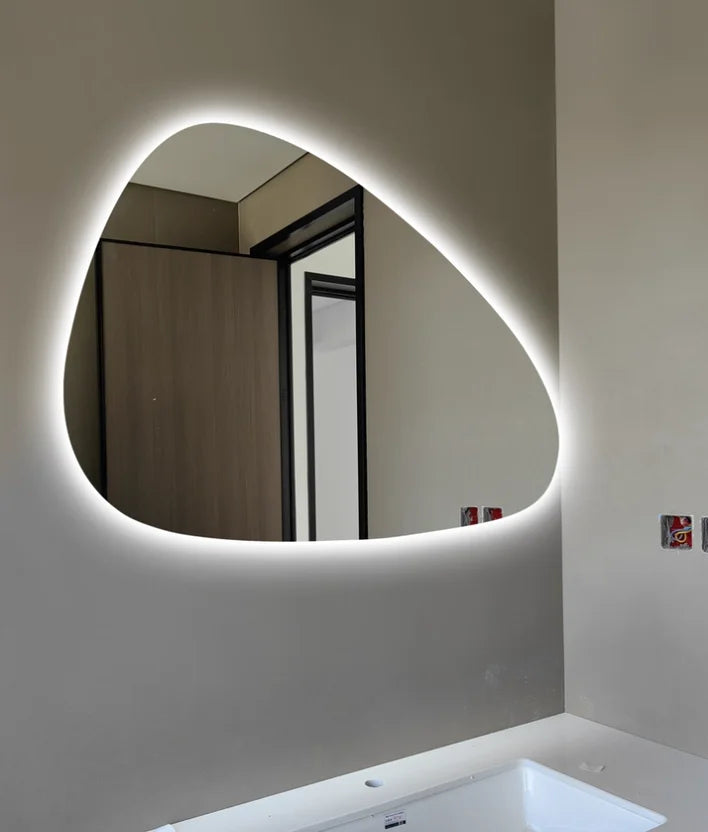 espelhos de  decoração irregular inteligente led luminoso