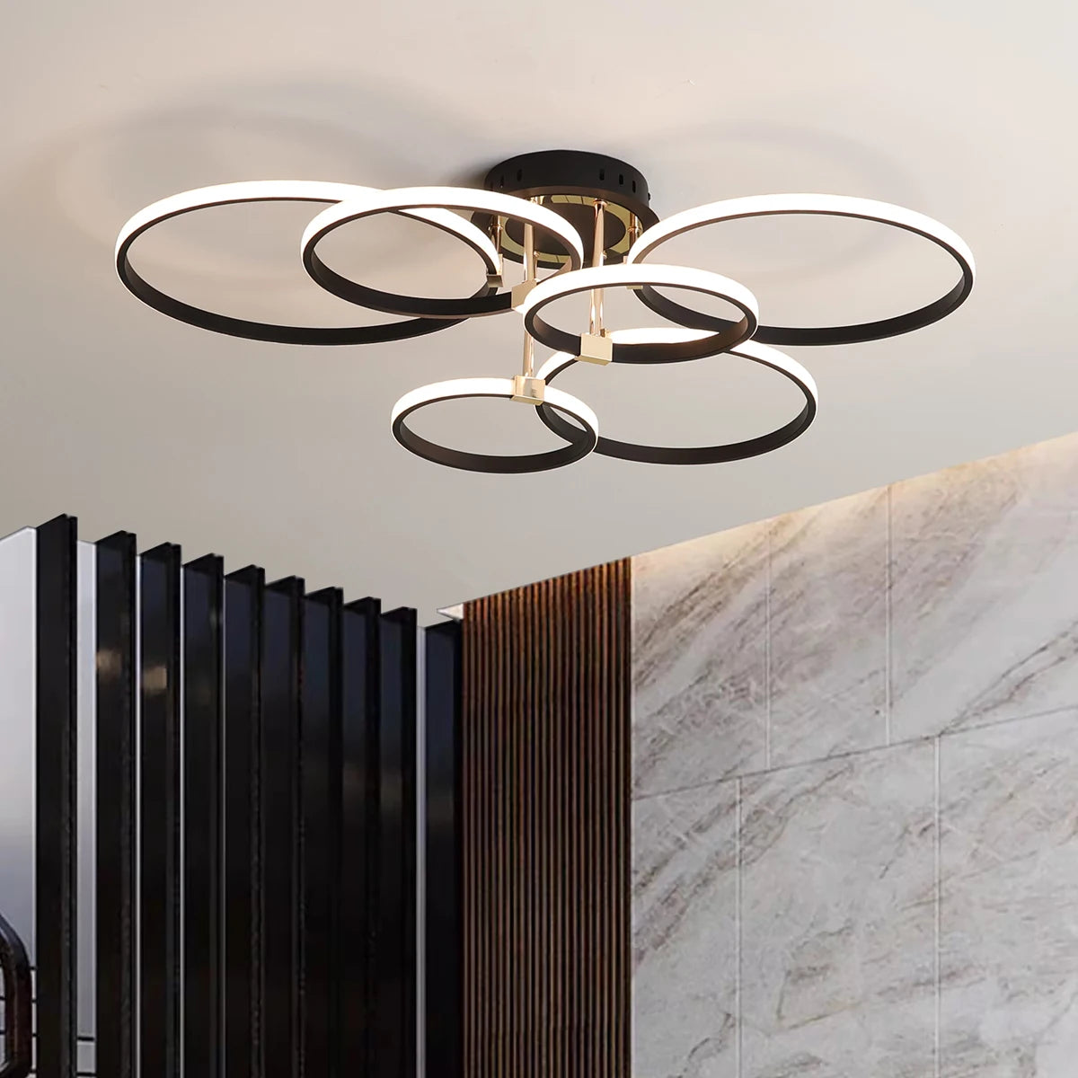 Lustre de teto moderno de led para sala de estar