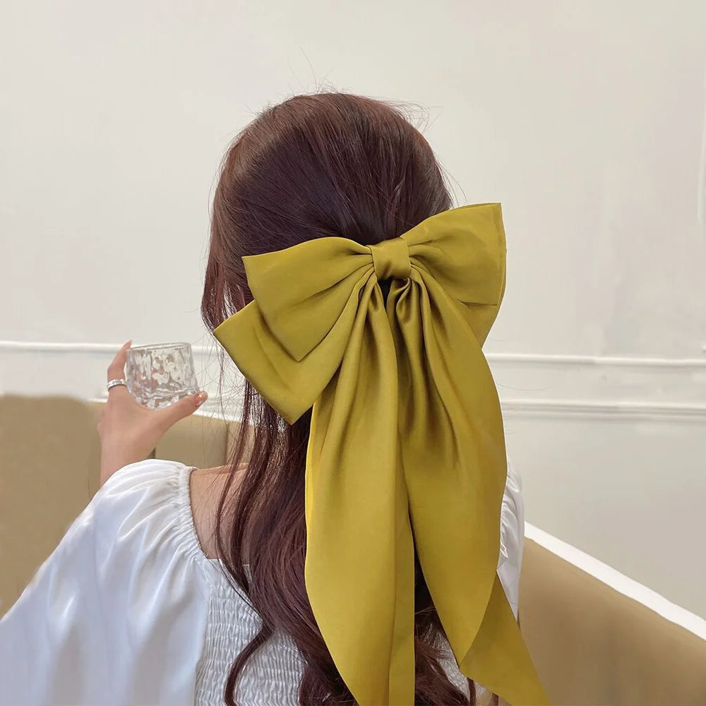 Monocromático Clip de cabelo , Grande Bowknot Presilhas