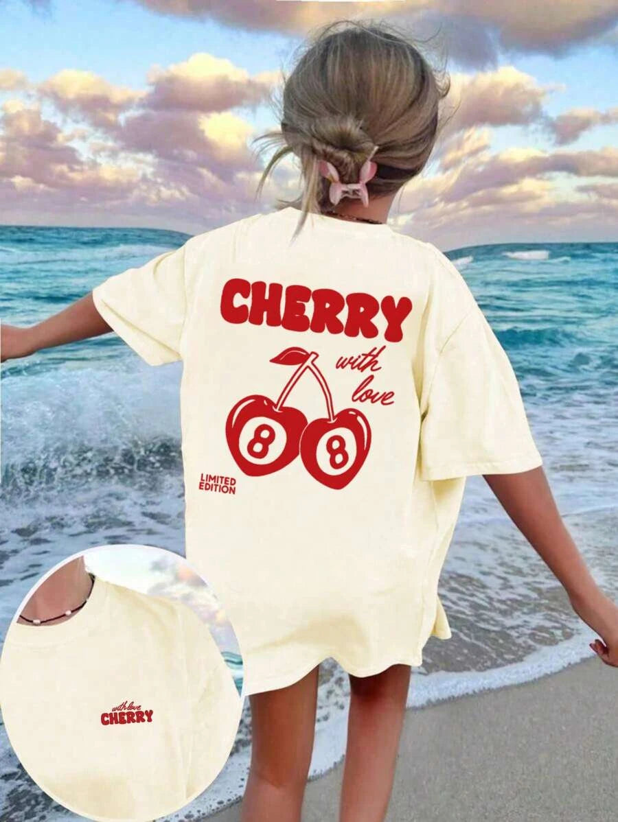 Camiseta com Estampa de Cereja