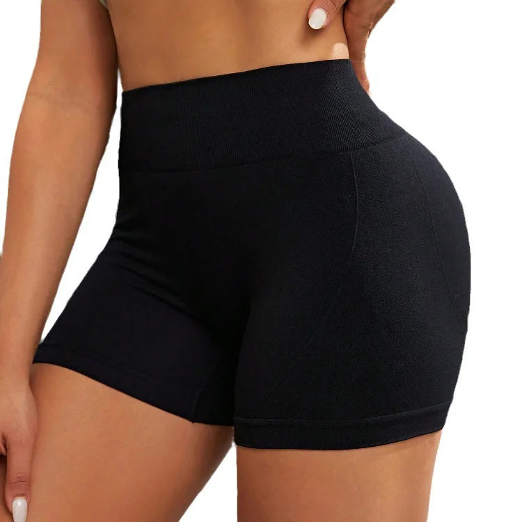 Shorts de fitness feminino esportivas respiráveis cintura alta