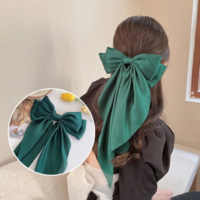 Monocromático Clip de cabelo , Grande Bowknot Presilhas