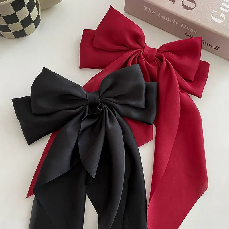 Monocromático Clip de cabelo , Grande Bowknot Presilhas