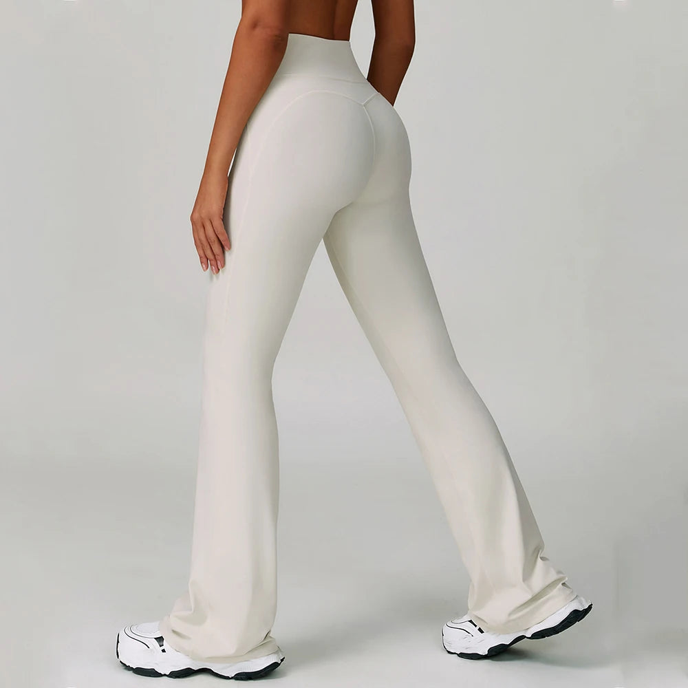 Calças de perna larga mulheres fitness legging