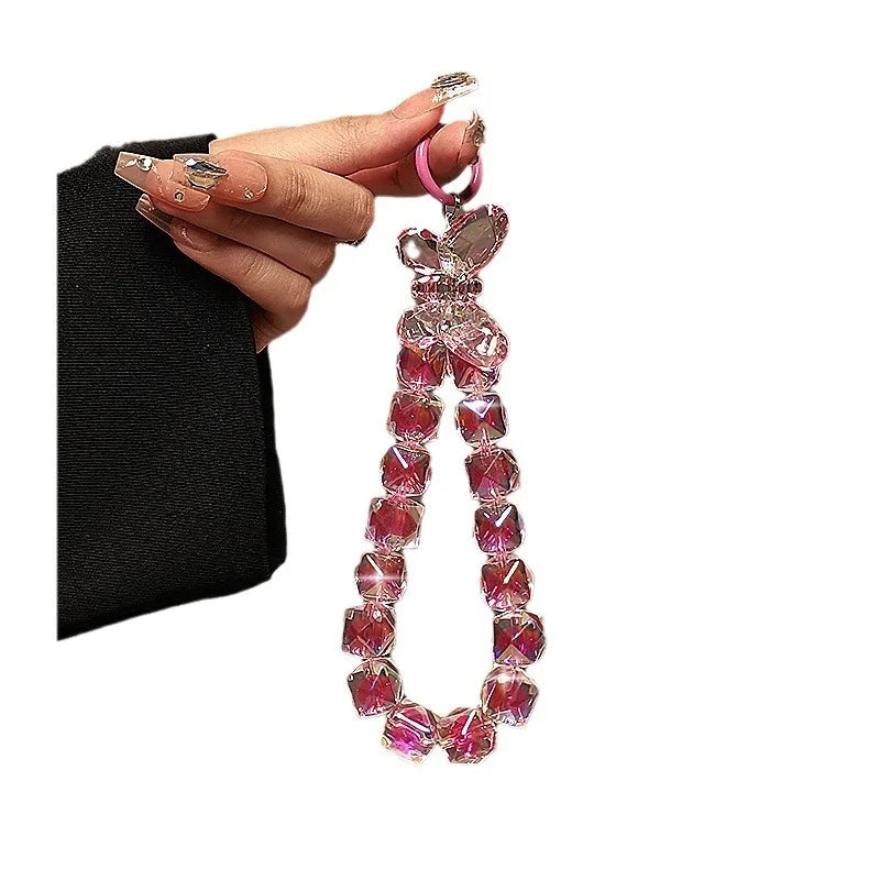 Cordão de telefone de luxo cristal brilhante acrílico