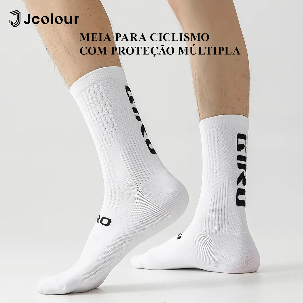 3 Pares Meias de ciclismo respiráveis Meia de yoga antiderrapante
