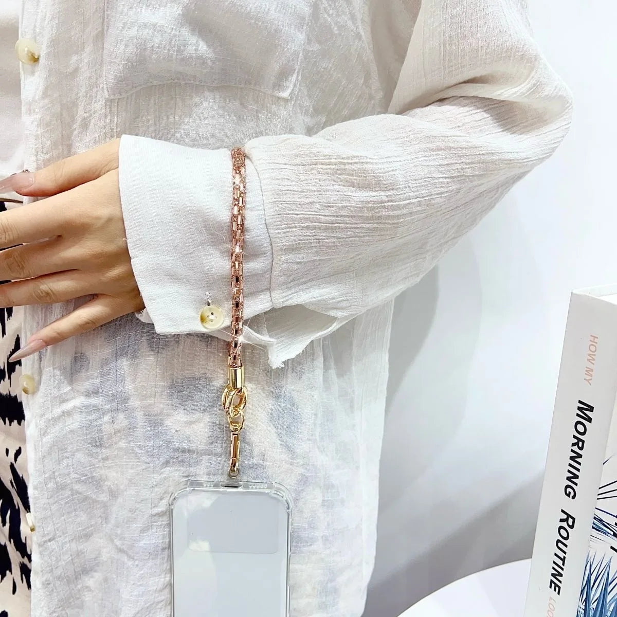 Cordão de telefone de cristal da moda high-end ins luxo