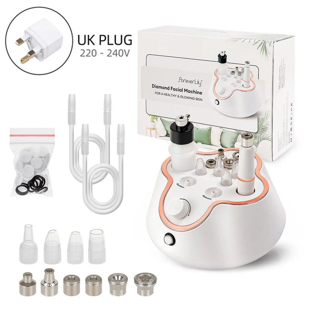 Foreverlily-Diamante Facial Peeling Máquina Uso Doméstico Profissional Microdermoabrasão Nano Spray De Água