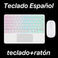 Teclado retroiluminado bluetooth com touchpad para sistema iOS Android Windows