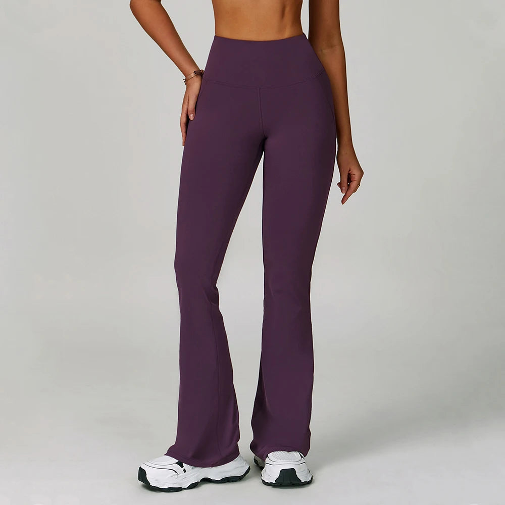 Calças de perna larga mulheres fitness legging