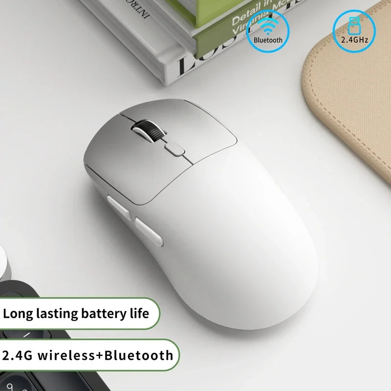 Mouse Lenovo Bluetooth 2.4G Sem Fio Três Modos Recarregável Ergonômico