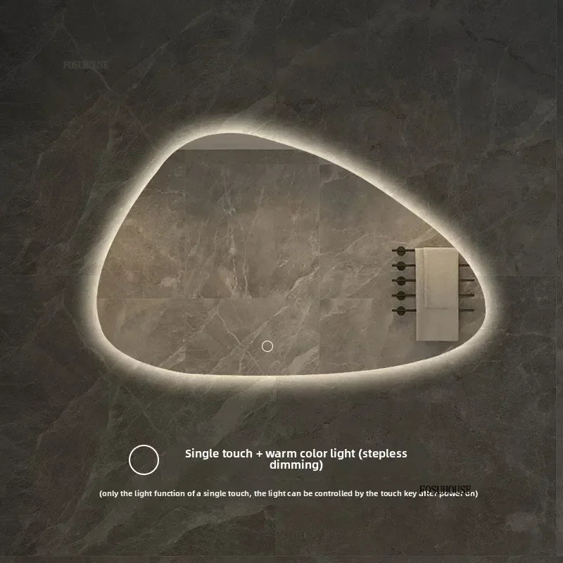 espelhos de  decoração irregular inteligente led luminoso